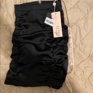 Oh Polly Black Rouched Skirt Size 4UK 0US